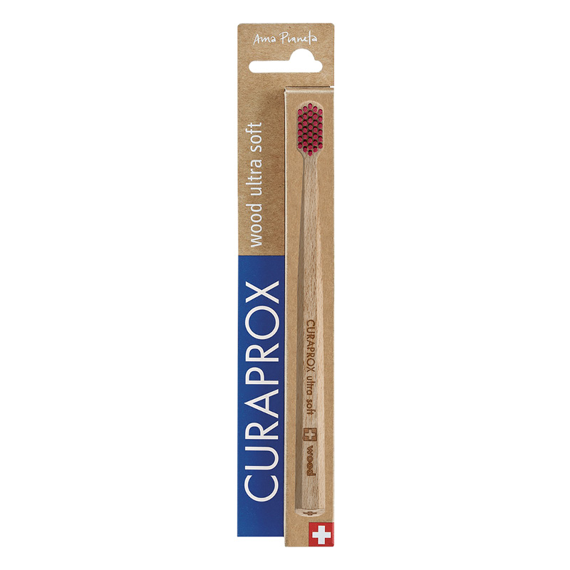 Зубная щетка Curaprox CS Wood (Бордовая)