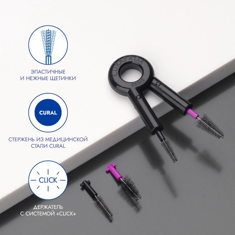 Дорожный набор Curaprox Black Is White в черном боксе фото в инернет магазине Curaprox