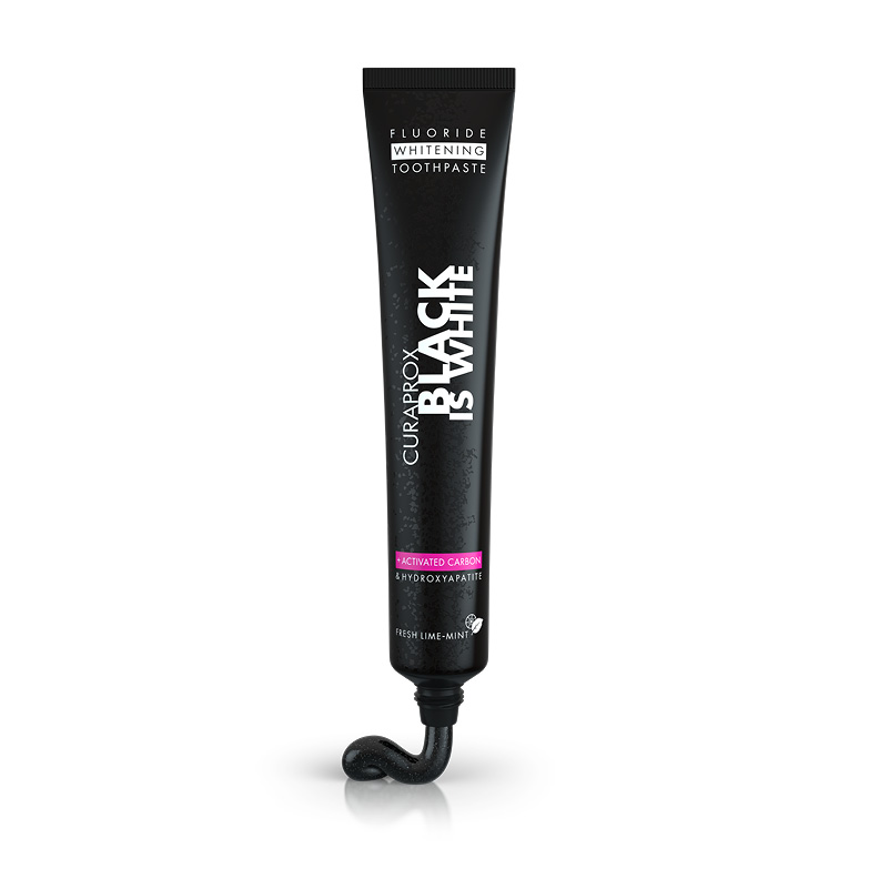 Отбеливающая зубная паста Curaprox Black Is White 1450 ppm, 90 мл