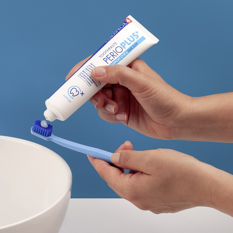 Зубная паста Curaprox Perio Plus Support, хлоргексидин 0,09%, 75 мл