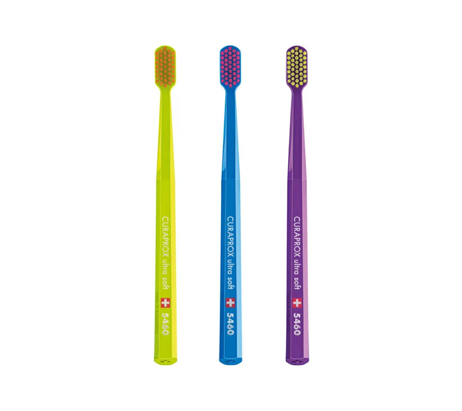 Набор зубных щеток Curaprox CS 5460 Ultra Soft (2 х 3 шт.), (белый-синий-розовый + салатовый-голубой-фиолетовый)