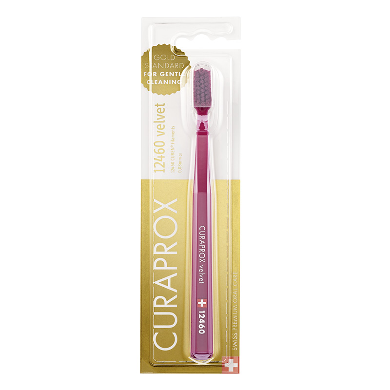 Зубная щетка Curaprox CS 12460 Velvet (малиновая)