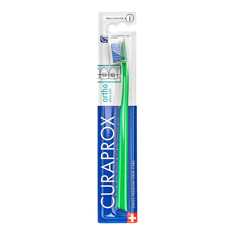 Ортодонтическая щетка Curaprox CS 5460 Ortho Ultra Soft (салатовая)