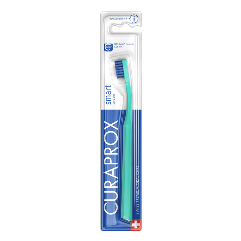 Зубная щетка Curaprox CS Smart 7600  Ultra Soft (от 5-ти лет) (бирюзовая)