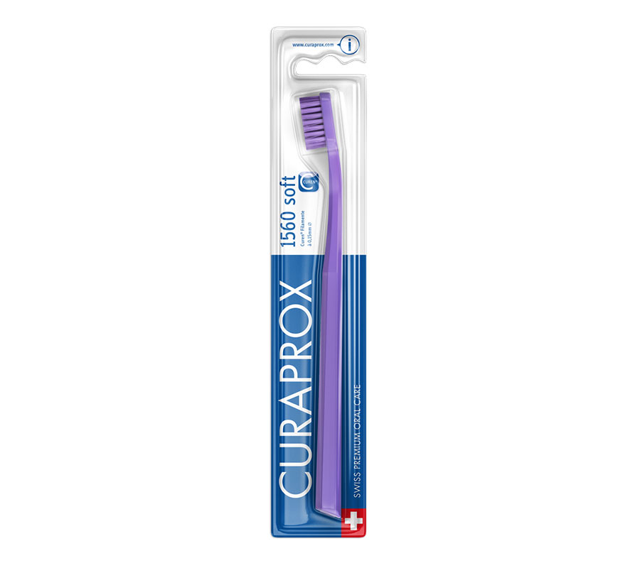 Набор зубных щеток Curaprox CS 1560 Soft (2 шт.), (синяя и фиолетовая)