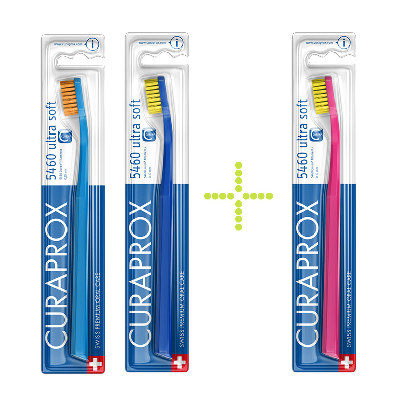 Набор зубных щеток Curaprox CS 5460 (2 шт.) + CS 5460 в подарок