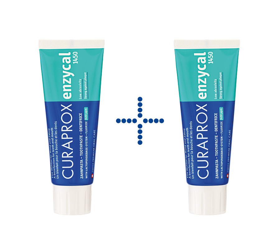 Зубная паста Curaprox Enzycal 1450 ppm, 75 мл (2 шт.)
