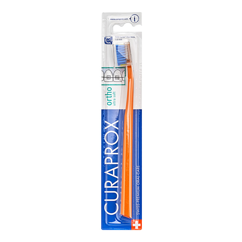 Ортодонтическая щетка Curaprox CS 5460 Ortho Ultra Soft (оранжевая)