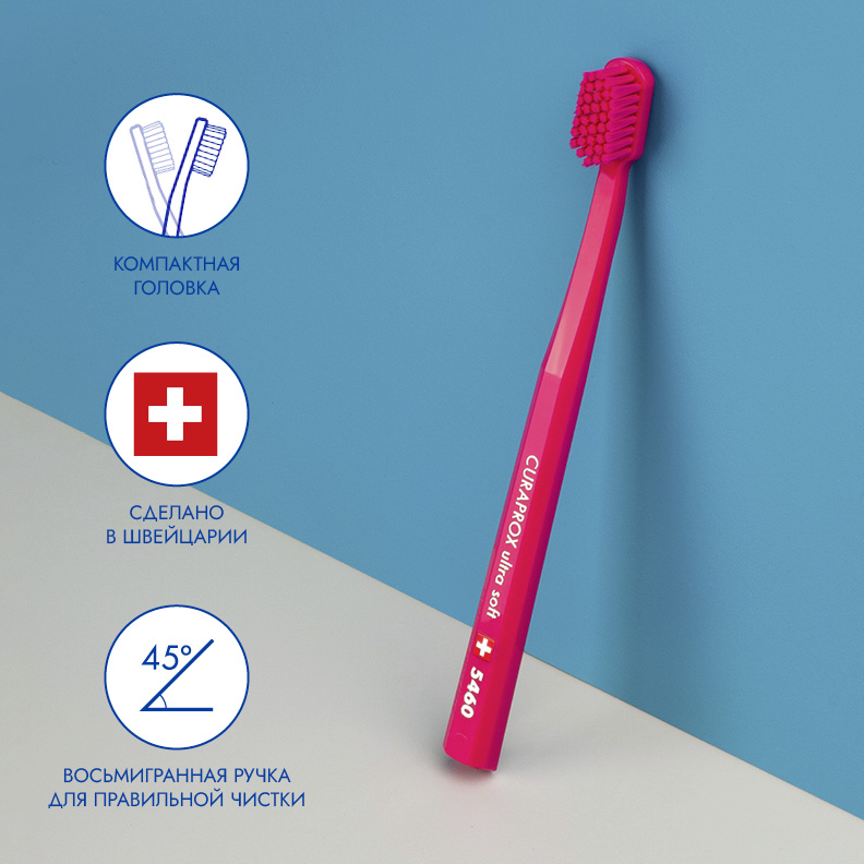 Набор зубных щеток Curaprox CS 5460 (2 шт.) + CS 5460 в подарок